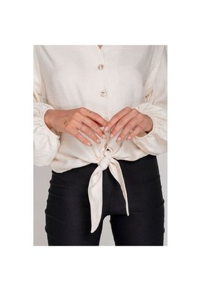 Camisa Anudada Marfil S