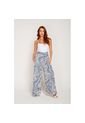 Pantalón Palazzo Estampado Est Azul S de Spírito
