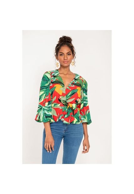 Blusa Cruzada Est Rojo L