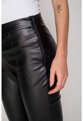 Leggins De Cuerina Negro L