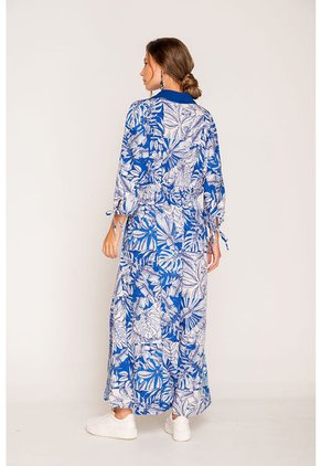 Maxi Vestido Estampado Est Verde S