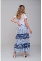 Falda Larga Estampada Est Azul-M-19FL0024 de Spírito