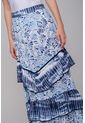 Falda Larga Estampada Est Azul-M-19FL0024 de Spírito