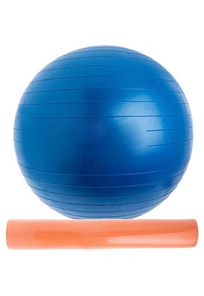 Set Colchoneta y Balón 65cm Naranja-Azul Sportiva