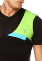 Camiseta Negra-Verde Neón SPORTTECH BY NKI Mc Cv Colecct de Sporttech By Nki