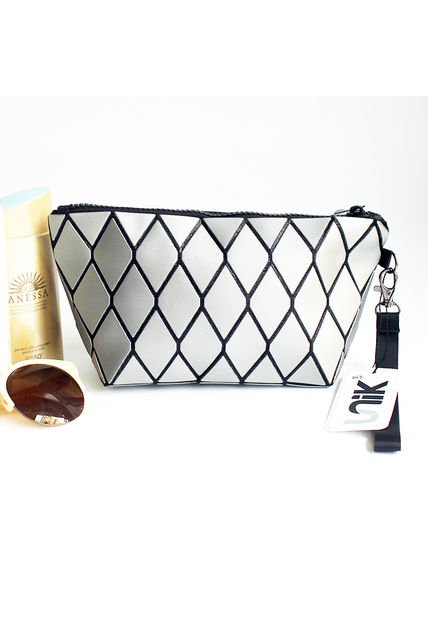 Cosmetiquera Mujer Color Plateado Marca UNIK