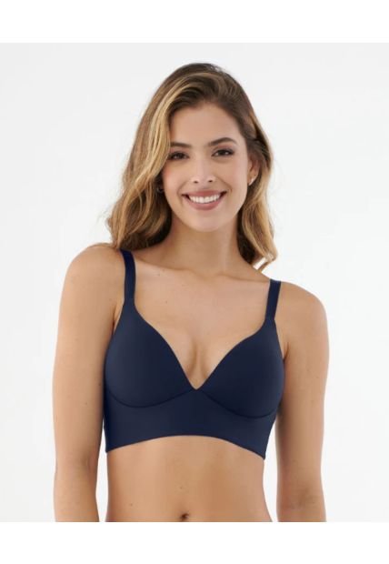 Brasier Realce Natural Sin Arcos Cargaderas Graduables Azul Navy ST Even 47070