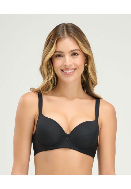 Brasier Realce Natural Copa Lisa Negro ST Even 49490
