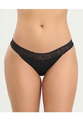Panty Semidescaderado Cintura En Encaje Negro ST Even 49452 St Even