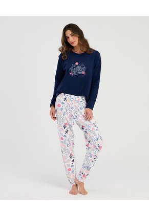 Pijama De Pantalón Con Camiseta Manga Larga Estam Colorblock ST Even 18688