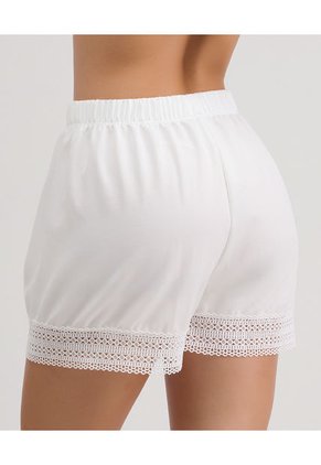 Short De Baño Estilo Playero Con Pretina Elástica Ivory ST Even 99804
