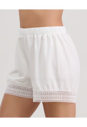 Short De Baño Estilo Playero Con Pretina Elástica Ivory ST Even 99804