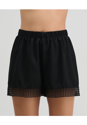 Short De Baño Estilo Playero Con Pretina Elástica Negro ST Even 99804 St Even
