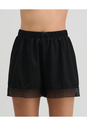 Short De Baño Estilo Playero Con Pretina Elástica Negro ST Even 99804