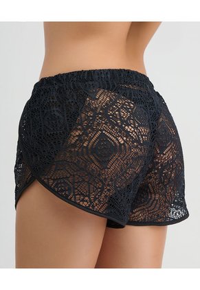 Short De Baño Corte Atlético En Malla Pretina Elástica Negro ST Even 99824