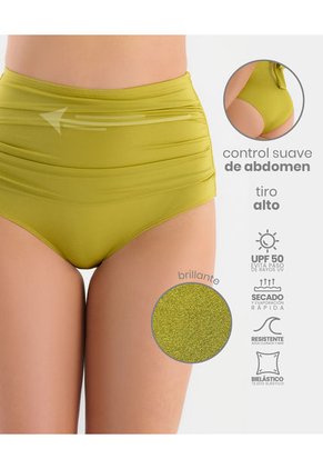 Panty De Baño Control De Abdomen Tipo Cachetero Verde Pistacho ST Even 99794