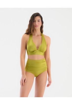 Panty De Baño Control De Abdomen Tipo Cachetero Verde Pistacho ST Even 99794