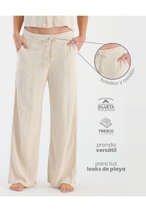 Pantalón Con Bolsillos Ideal Para El Verano Natural ST Even 99787