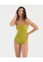 Vestido De Baño Entero Con Copas Fijas Control Suave De Abdomen Verde Pistacho ST Even 99795 de St Even