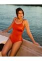 Vestido De Baño Entero Con Copas Fijas Control Suave De Abdomen Naranja Ibis ST Even 99795 de St Even