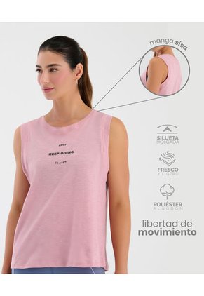 Camisilla Deportiva Manga Sisa Cuello Redondo Rosado ST Even 68263