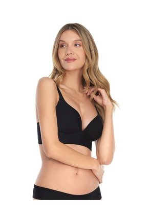 Brasier Realce Natural Sin Arcos Corte Anatómico Cargaderas Graduables Negro ST Even 47070