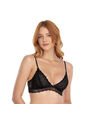 Bralette Tipo Top Silueta Triangular En Encaje Negro ST Even 46156 de St Even