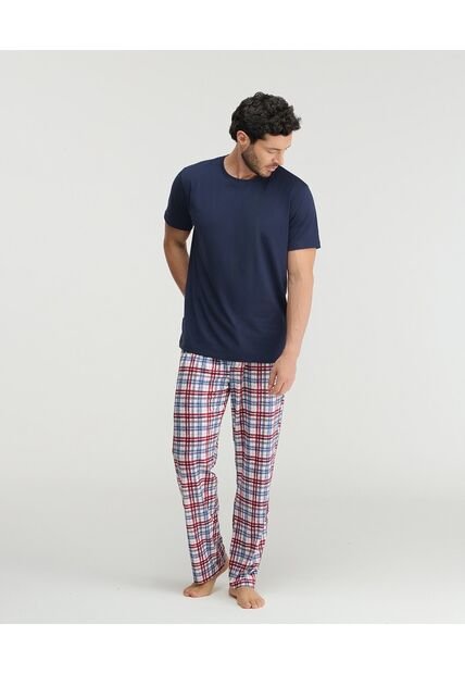 Pijama De Pantalón Manga Corta Silueta Amplia Azul St Even 28498