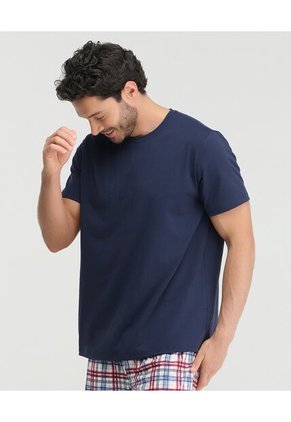 Pijama De Pantalón Manga Corta Silueta Amplia Azul St Even 28498