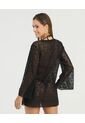 Vestido Corto En Malla Manga Larga Negro St Even 900147 de St Even