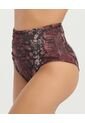 Panty De Baño Tiro Alto Control De Abdomen Estampado Vinotinto St Even 900084 de St Even