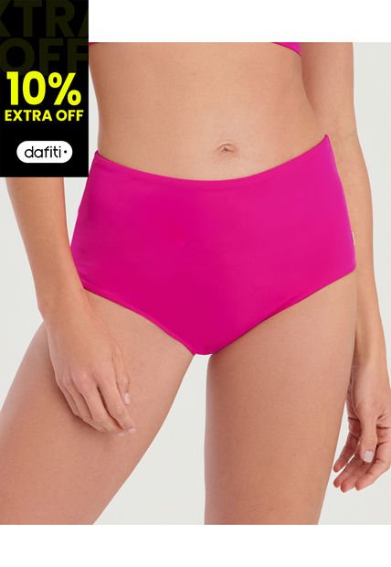 Panty De Baño Tiro Alto Con Control De Abdomen Fucsia ST Even 99632