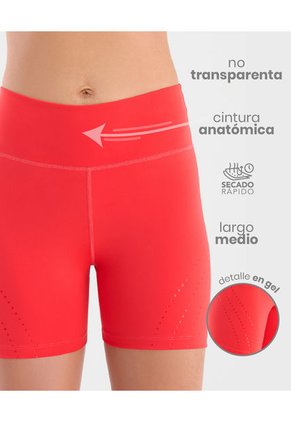 Short Deportivo Tipo Ciclista Largo Medio Rojo Escarlata ST Even 68204