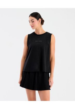 Camisilla Deportiva Manga Sisa Cuello Redondo Negro ST Even 68263