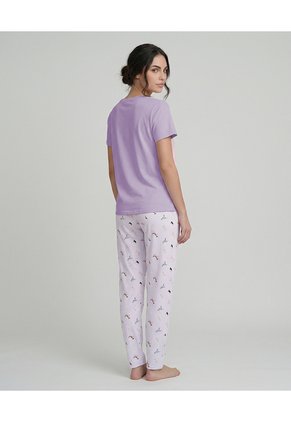Pijama Pantalón Jogger Con Camiseta Manga Corta Para Mujer | St. Even