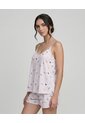Pijama Short Con Blusa Escote En V Y Tiras Ajustables | St. Even de St Even