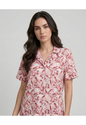 Pijama Pantalón Con Camisa Manga Corta Para Mujer | St. Even