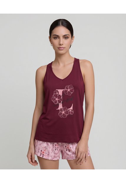 Pijama De Short | Camisilla Cuello En V