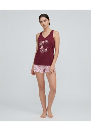 Pijama De Short | Camisilla Cuello En V