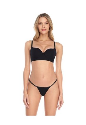 Brasilera Semidescaderado Ajuste Graduable Elástico Plano Negro ST Even 44971