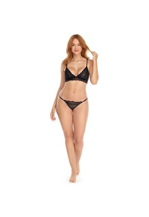 Brasilera Descaderada Con Graduadores En Encaje Negro ST Even 47641