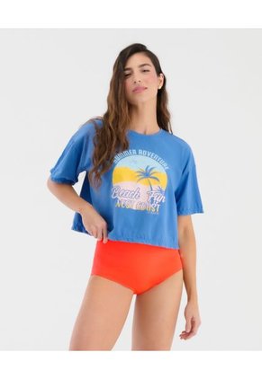 Camiseta Silueta Holgada Suave Y Ligera Azul ST Even 99757