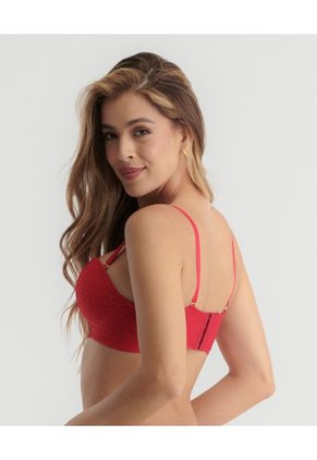 Brasier Realce Medio Tipo Strapless Con Varillas Cargaderas Graduables Y Removibles Rojo ST Even 49230