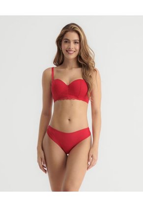 Brasier Realce Medio Tipo Strapless Con Varillas Cargaderas Graduables Y Removibles Rojo ST Even 49230