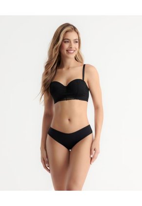 Brasier Realce Medio Tipo Strapless Con Varillas Cargaderas Graduables Y Removibles Negro ST Even 49230