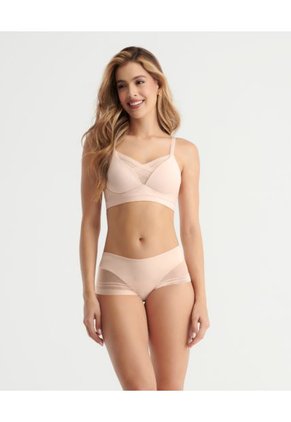 Cachetero Semidescaderado Detalle En Tul Elástico En La Cintura Natural ST Even 49094