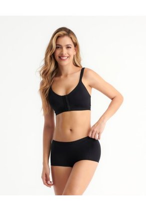 Cachetero Semidescaderado Corte Anatómico Con Elástico En Cintura Negro ST Even 49374