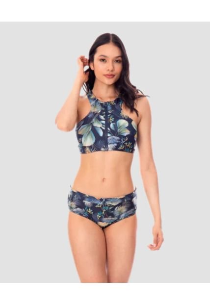 Vestido De Baño Conjunto Copas Removibles  Cachetero Semidescaderado Azul ST Even 99729