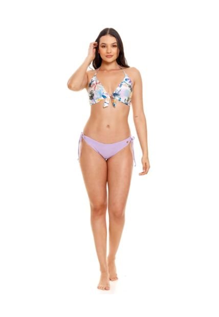 Vestido De Baño Conjunto Top TriangularcPanty Semidescaderado Lila ST Even 99739