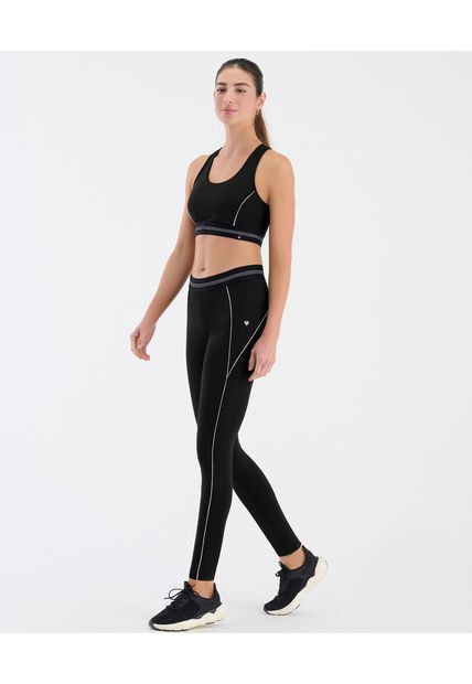 Pantalón Deportivo Tipo Leggins Silueta Ajustada Negro ST Even 68278